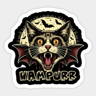 The Vampurr Cat Horror Sticker